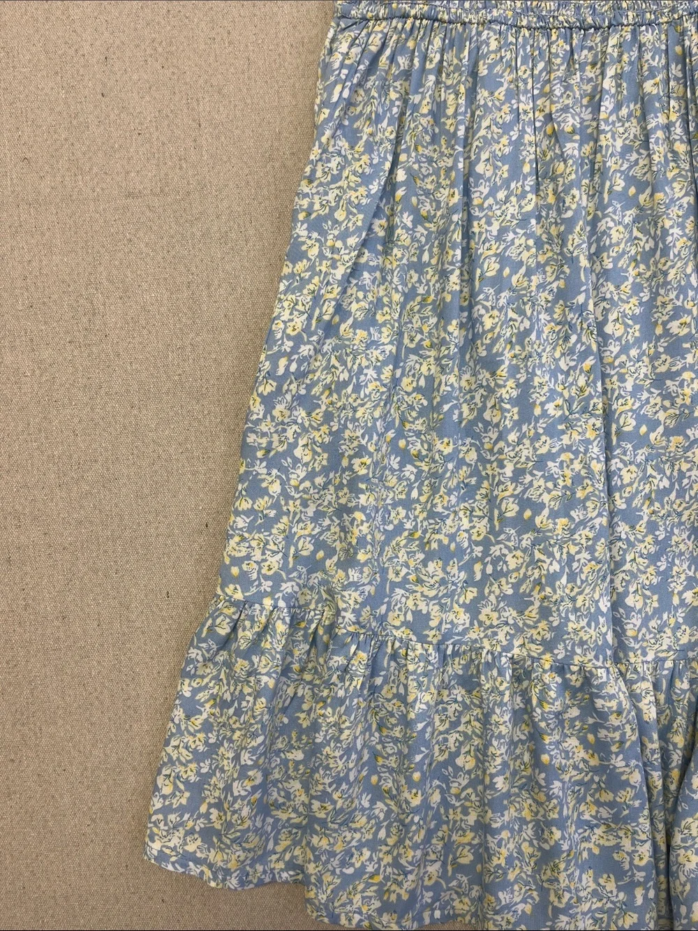 Japra Blue Floral Button Front Midi Dress Pockets Adjustable Straps S - Picture 12 of 13